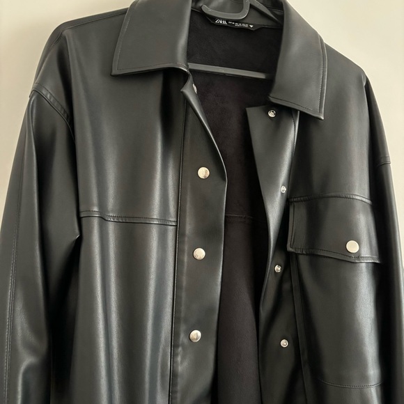 Zara oversized leather jacket - Picture 2 of 3